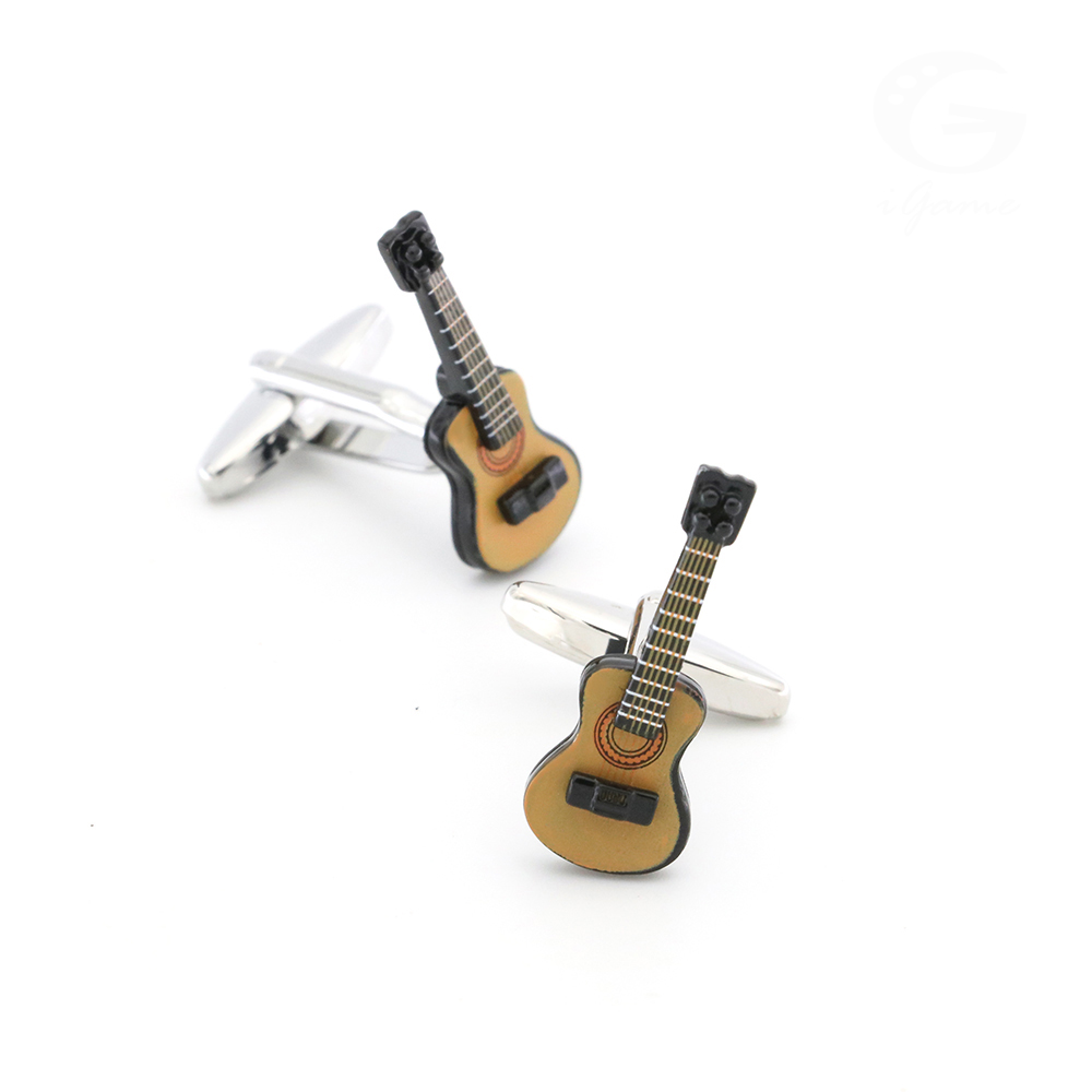 Acoustic Guitar Resin and Steel Cufflinks
